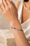 Green Crystal Stone Ivy Leaf Model 19 cm Steel Women's Bracelet - 2
