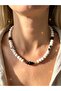 Bone Beads and Lava Stone Necklace