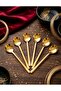 Gusto Gold Tea Spoon Set 2mm Extra Thick Stainless Steel 6 Pcs