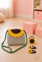 Sunflower Design Hand Knitted Children's Bag and Hair Accessory Set - 2