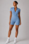 Lumi Zip Sculpt Romper – Blue