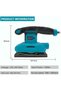 High-Power Electric Sander with Dust Collection System, Self-Vacuum And Variable Speed Control for Smooth Finishes, Woodworking and Metalworking, 1000W, 13000rpm - 8