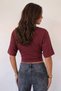 Women's Bat Sleeve Cropped Cotton T-Shirt - 3