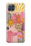 Oppo Reno 4 Lite Compatible Abstract Art Collage Pattern Transparent Phone Case