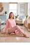 Patterned Viscose Fabric Women's Pajama Set - 2