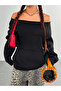 Women's Boat Neck Sweatshirt with Kangaroo Pocket Detail - 2