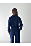 Women's Modal Fabric Embroidery Detailed Polo Collar Sweatshirt Double Set - 7