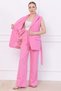 Belted Vest Suit Pink Hm2749 - 8