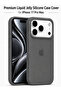 Apple iPhone 17 Pro Max Liquid Silicone Protective Case Cover with Microfiber Lining, Slim Shockproof Soft TPU Back Cover - Gray