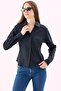 Crep Women's 100% Cotton Interlock Stretchy Textured Buttoned Long Sleeve Shirt - 2