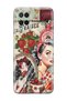 Oppo A54 Compatible Retro Women's Collage Patterned Transparent Phone Case