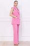 Belted Vest Suit Pink Hm2749 - 3