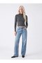 Women's Half Turtleneck Long Sleeve Ribbed Stretchy Slim Fit Crop Blouse
