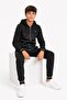 Printed Hoodie and Zippered Pockets Boys' Tracksuit Set - 4