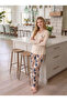 Patterned Viscose Fabric Women's Pajama Set