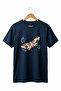 Butterfly Pattern Printed 100% Cotton Crew Neck Women's Men's Basic Tshirt