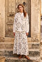 Front Buttoned Skirted Glittering Linen Suit 962 Original