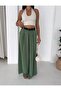 Mi̇rella Elegant Wide-Let Pants Khaki
