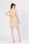 Women's Summer Beige Front Spaghetti Detey Ribbon Viscose Fabric Short Dress 50286 - 5
