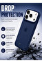 Apple iPhone 17 Pro Max Liquid Silicone Protective Case Cover with Microfiber Lining, Slim Shockproof Soft TPU Back Cover - Navy Blue - 5