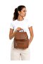 Viatox Vs 1449 Women's Synthetic Leather, Multi-Compartment, Zippered, Stylish and Convenient Backpack Taba