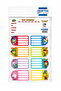 5 Pack Kral Şakir School Label with Lesson Schedule, 3 Sheets, 24 Pieces - 2