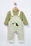 Baby Boy Striped Salopet Long Sleeve Baby Set Cotton Casual Combination Suspender Jumpsuit - 2