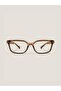 Unisex Rectangular Blue Light Protection Screen Glasses Transparent Brown Frame Debast C2