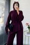 Premium Asymmetrical Cut Double Face Suit - Plum - 4