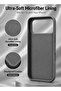 Apple iPhone 17 Pro Max Liquid Silicone Protective Case Cover with Microfiber Lining, Slim Shockproof Soft TPU Back Cover - Gray - 4