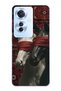 Oppo Reno 11F 5g Compatible Transparent Phone Case with Carpet Background and Horse Artistic Pattern