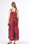 Patterned Pocketed Buttoned Women's Maxi Dress with Straps - 6