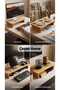 (1 Piece Uzn:32 Gen:22 Load:8Cm) Footed Wooden Bamboo Multi-Purpose Tray, Kitchen Cutting and Presentation Board, Cheese Plate, Office Desk Monitor Riser, Computer Stand and Desktop Organizer - 2