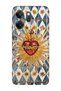 Oppo Reno 14 Compatible Vintage Sun and Heart Pattern Transparent Phone Case