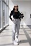 Women's Gray 3-Thread Combed Cotton Sweatpants - 2