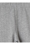 Gray Girls' Ribbed Spanish Leggings - 4