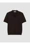 Lcw Vision Brown Short Sleeve Polo Collar Men's Knitwear Sweater - 5