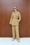 Gabardine Belted Suit 12-8843 - 3