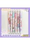 6-Piece Kawaii Cat Teddy Rabbit Happy Day Girl Patterned Ballpoint Pen Set Push-Press Cute Pen School Stationery Office Business Gel Ballpoint Pen - 2