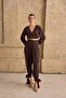 Women's Brown Tie-Up Double Set