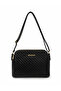 Vatox Vs 1437 3-Compartment Adjustable Strap Crossbody Bag Black with Braid - 2
