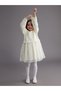 Floral Appliqued Girls' Tulle Dress for Style Enthusiasts from Uzg Store - 2