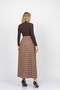 Women's Winter Plaid Checkered Prestige Buttoned Belted Woven Skirt High Waist Form Stylish Daily Casual 6835 - 4