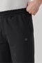 Black Men's Basic Capri Pants with Elastic Waist and Hidden Back Pocket with Zipper Detail - 4