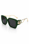 Levander Mirage New Season Popular Vintage Ultra Light Uv400 Filtered Green Women's Sunglasses - 2