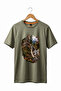 Hunting Hunting Dog Hunting English Setter Printed 100% Cotton Regular Fit Crew Neck Basic T-Shirt