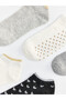 Alita City Lcw Dream Gray Patterned 5-Piece Pack Women's Booties Socks with a Difference - 2