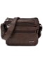 Viatox Vs 002 Multi-Compartment Washed Leather Women's Crossbody Shoulder Bag Brown - 5