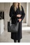 Elena Wallet Detailed Women's Hand and Shoulder Bag-Black - 5