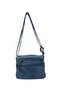 Viatox Vs 002 Multi-Compartment Washed Leather Women's Crossbody Shoulder Bag Light Blue